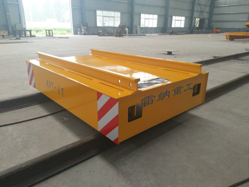 Cable Reel Powered Warehouse Car Flat On Rail gyda Rheolwr Remote