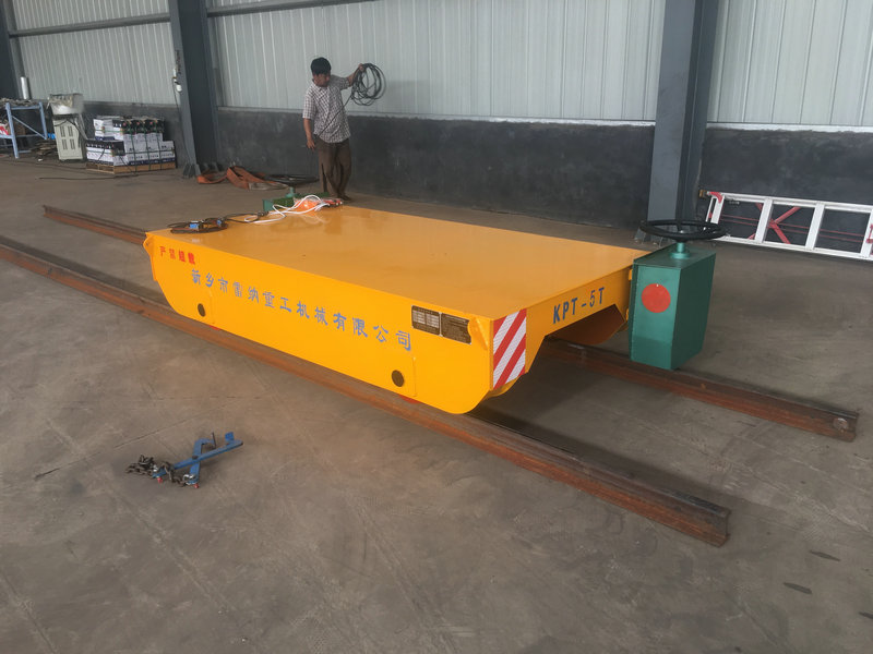 Cable Reel Powered Motorized Rail 5 Ton Cargo Cyflymder Diwydiannol
