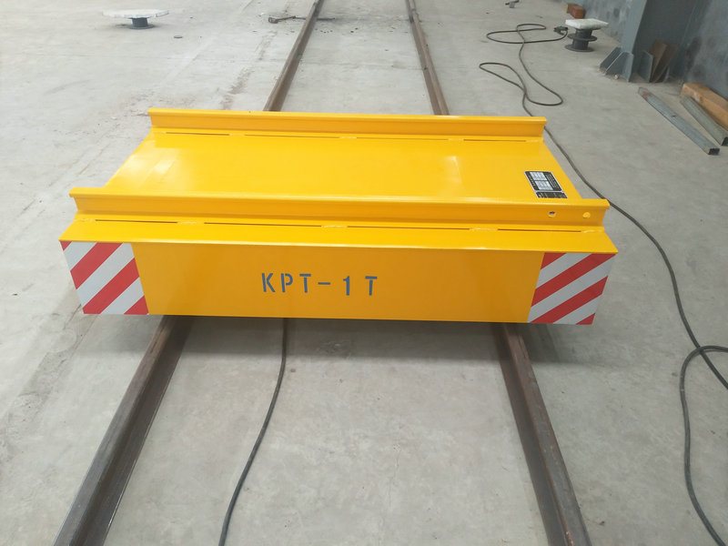 Cable Reel Powered Warehouse Car Flat On Rail gyda Rheolwr Remote
