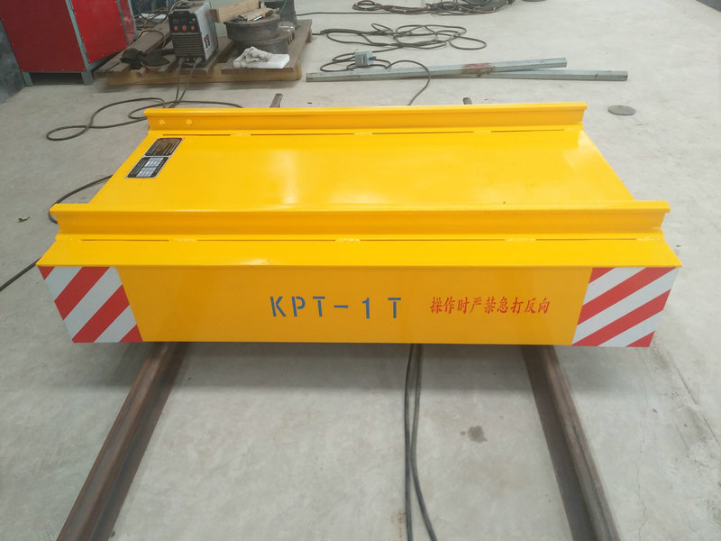 Cable Reel Powered Warehouse Car Flat On Rail gyda Rheolwr Remote